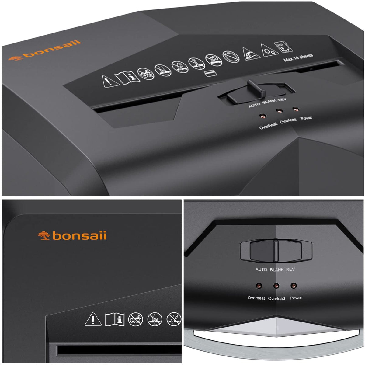 Destructora de Papel Bonsaii EverShred C149-C de 18 Hojas con Capacidad de 6 Galones y 4 Ruedas