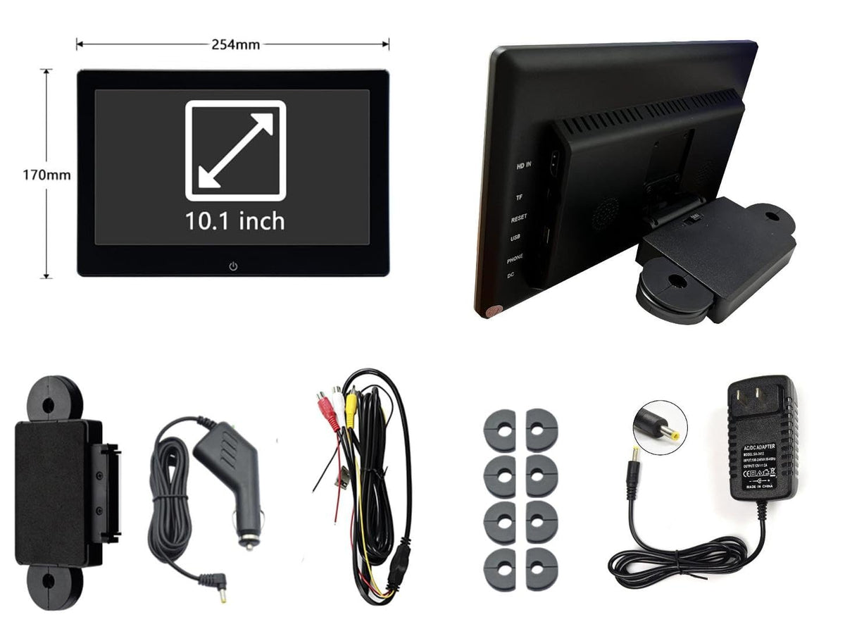 Monitor de Resposacabezas NOAUKA 4K Android 13 Negro con TV y Pantalla Táctil para Coche
