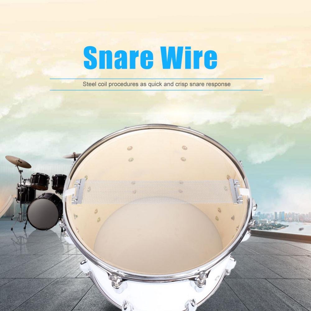 Alambre Snare Alambre de Acero Duradero Opcional 20 o 24 Hilos Tambor Muelle de Alambre de Acero para 14 "Accesorio de Repuesto para Instrumento Snare Drum(24)