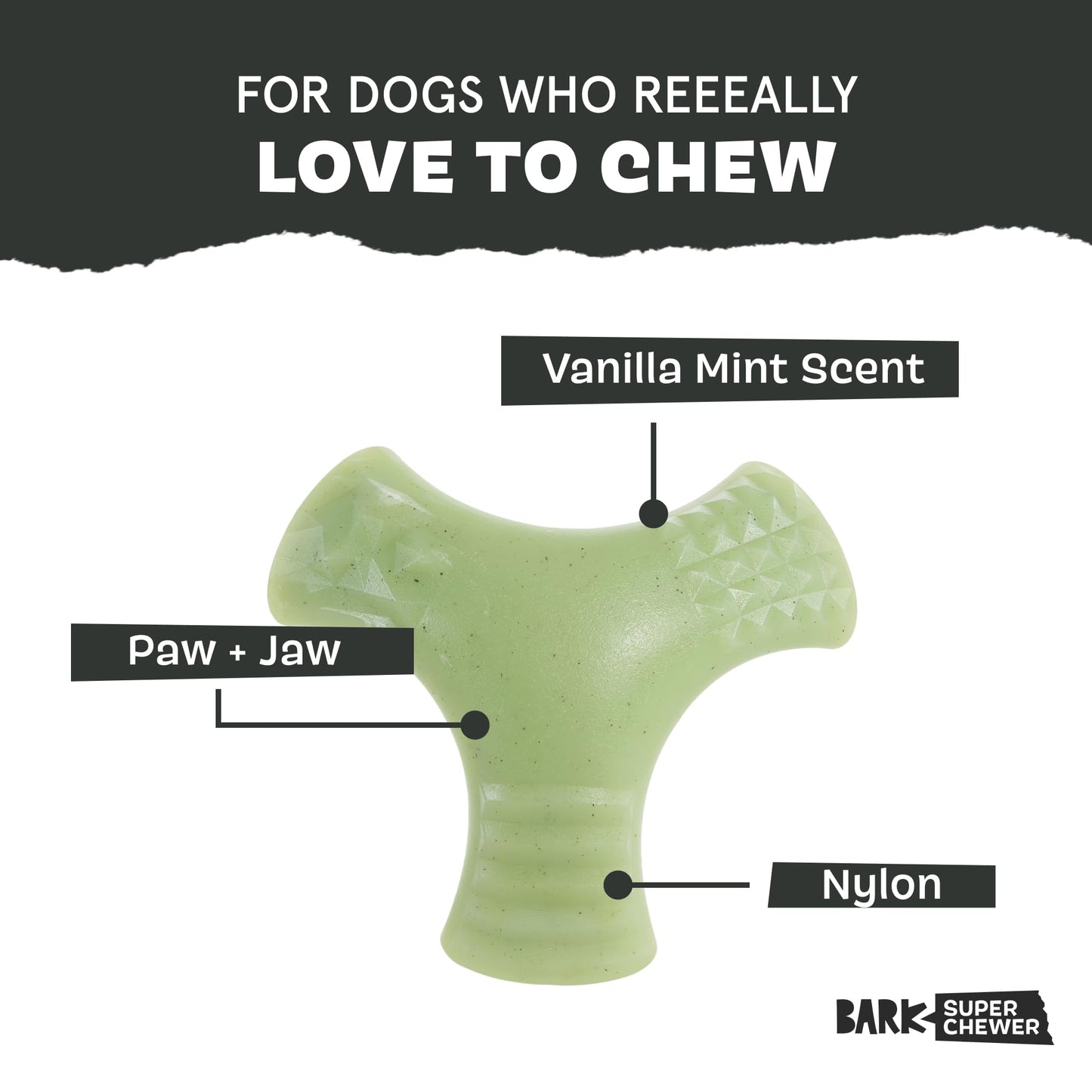 Juguetes Perfumados BarkBox Chopper Goma y Nailon Super Masticables para Perros y Cachorros