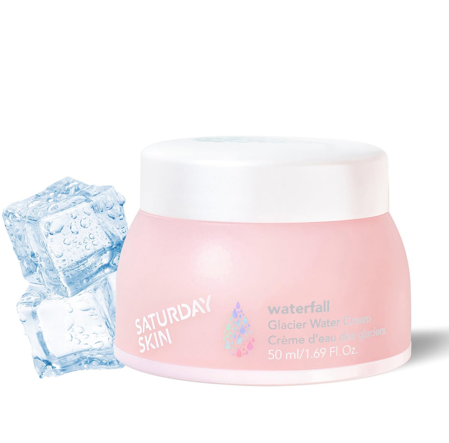 Saturday Skin Crema de agua hidratante facial natural sin aceite, crema de día y noche coreana para el cuidado de la piel, calmante hidratante y reduce las arrugas, bueno para la piel sensible, 1.69 onzas líquidas. Oz.