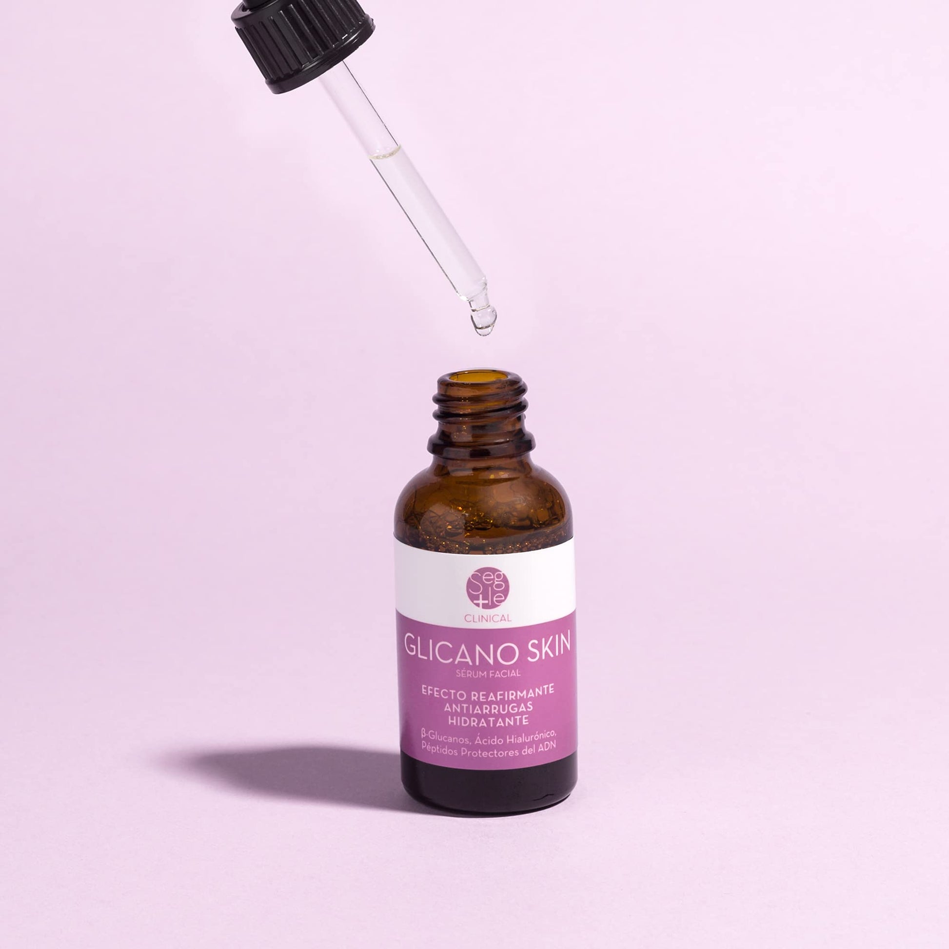 Sérum Facial Segle Clinical Glicano Skin Hidratante Reafirmante Antiarrugas para Pieles Secas Vegano