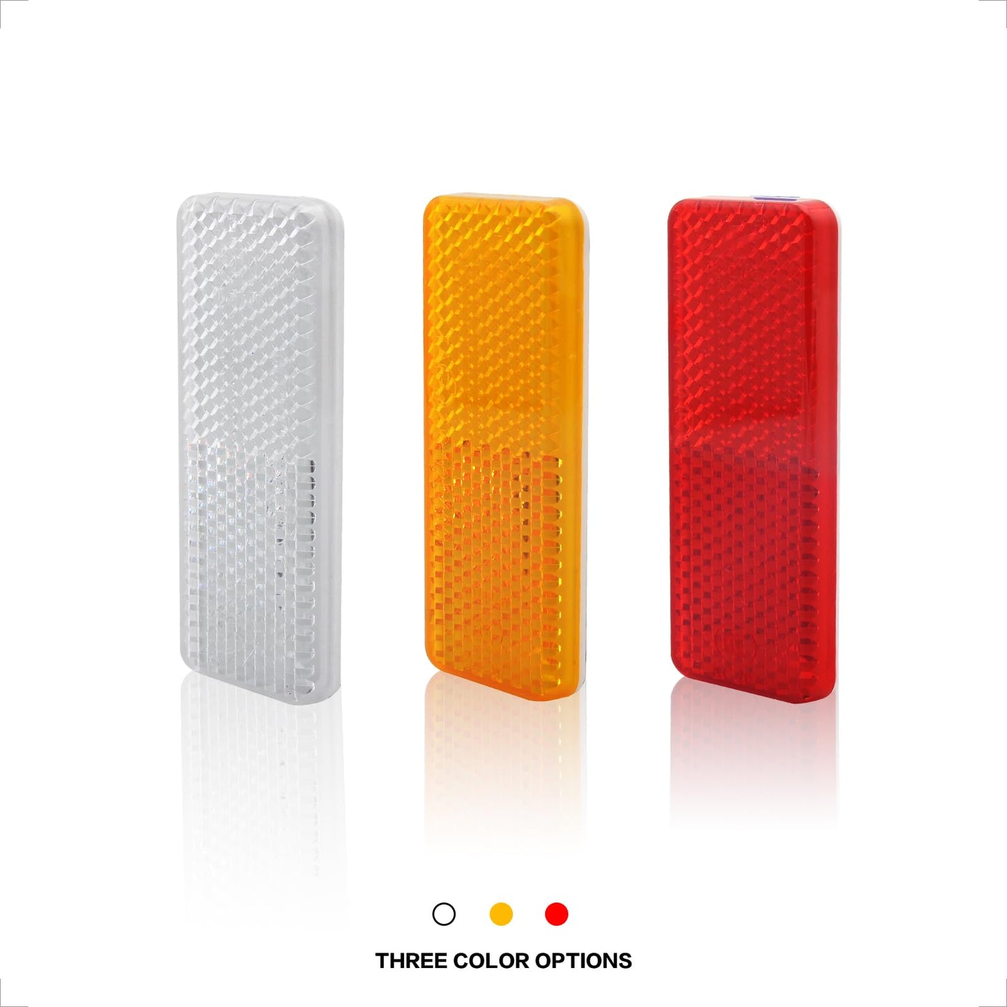 MFC PRO Reflector rectangular de seguridad, blanco, 7 x 2,8 cm