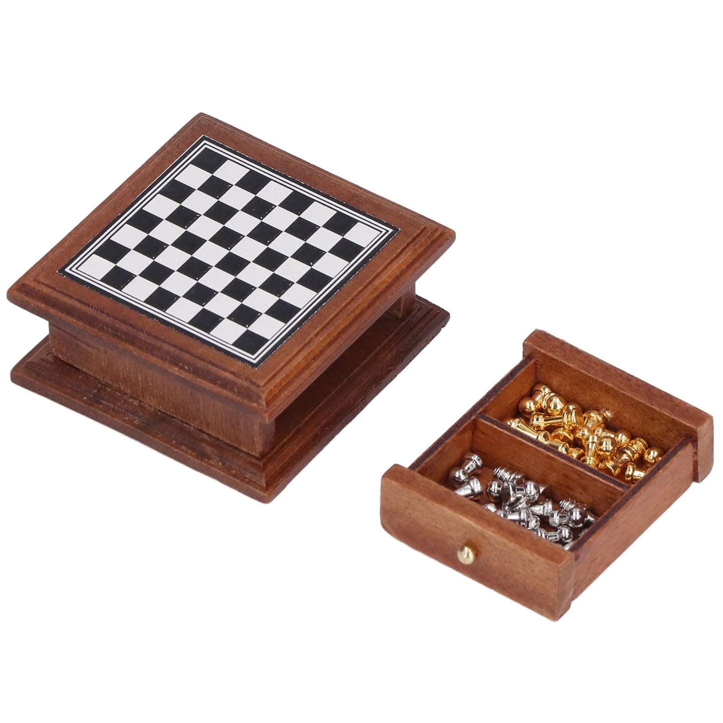 Juego de Mesa de ajedrez, Juego de ajedrez en Miniatura Mini colección de decoración Exquisita para el hogar