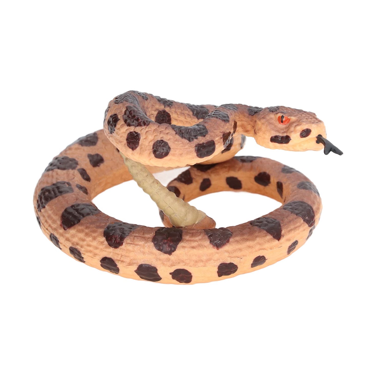 FUWE Serpiente de cascabel realista de plástico resistente al desgaste para niños de 3 años en adelante, juguete de fiesta de cumpleaños y bromas prácticas