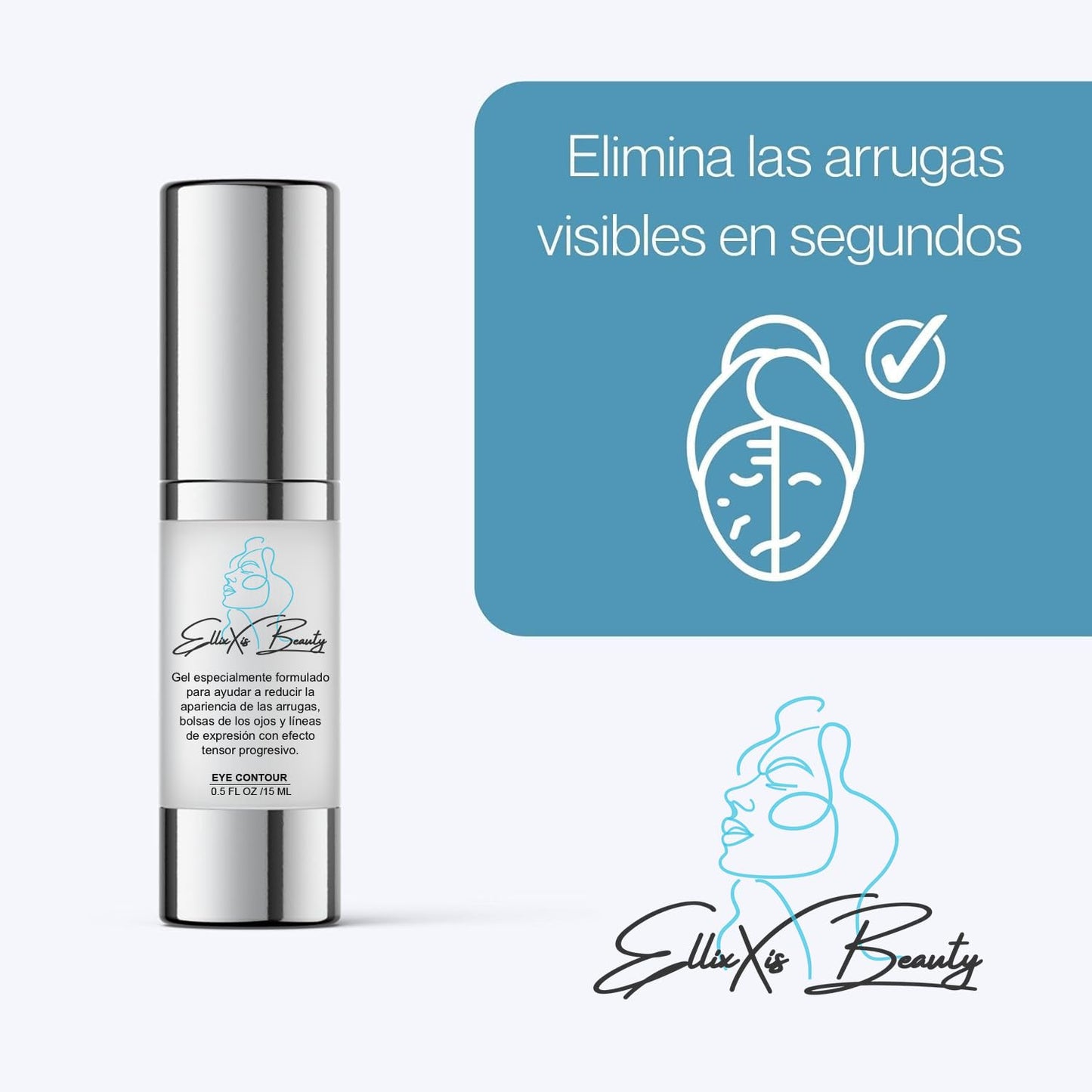 Suero Facial Ellixxis Beauty Reduce líneas de expresión y bolsas en los ojos con efecto Tensor