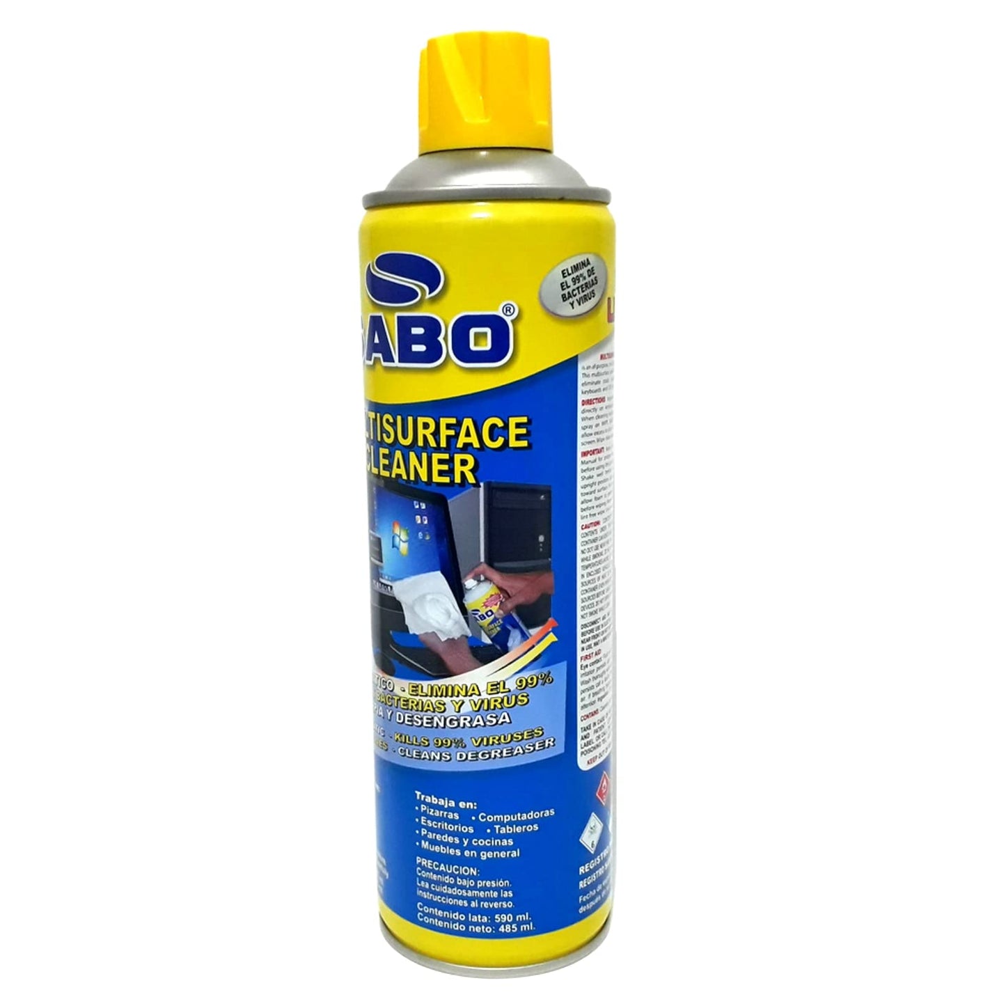 Espuma Limpiadora Antibacterial SABO para Electrónicos y Superficies 590 Ml