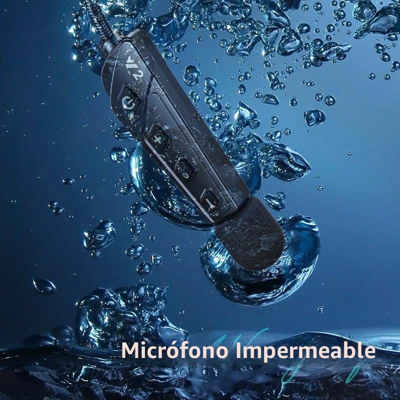 Auriculares Bluetooth OBEST Negro con Micrófono para Moto