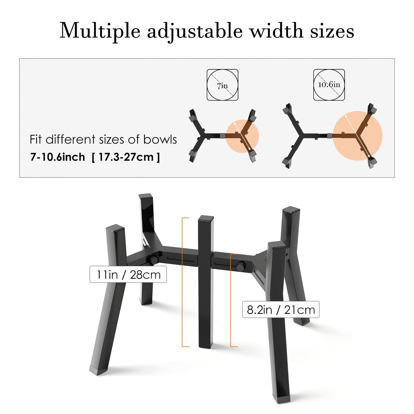 Soporte para Cuencos SHAINFUN Ajustable para Perros Medianos y Grandes