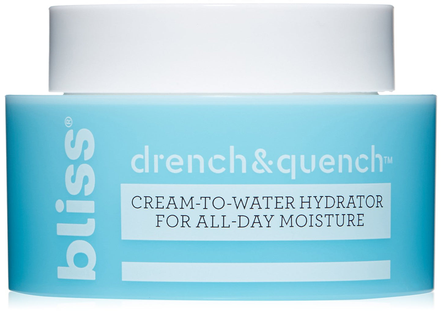 Bliss Drench & Quench | All Day Moisture | Cream-to-Water Hydrator | Hypoallergenic, Dermatologist Tested, Non-Comedogenic | Paraben Free, Cruelty Free | 1.7 fl oz