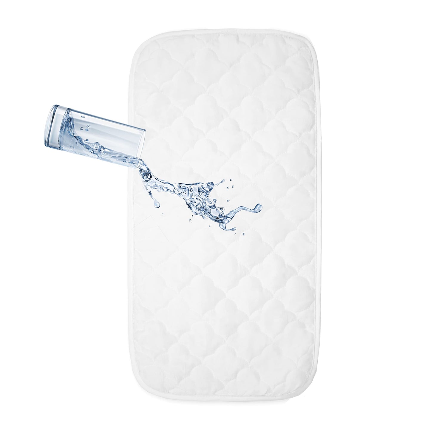 Forro Acolchado de Microfibra American Baby Company Blanco Impermeable 11.5 x 23 Pulgadas para Bebé (3 Unidades)