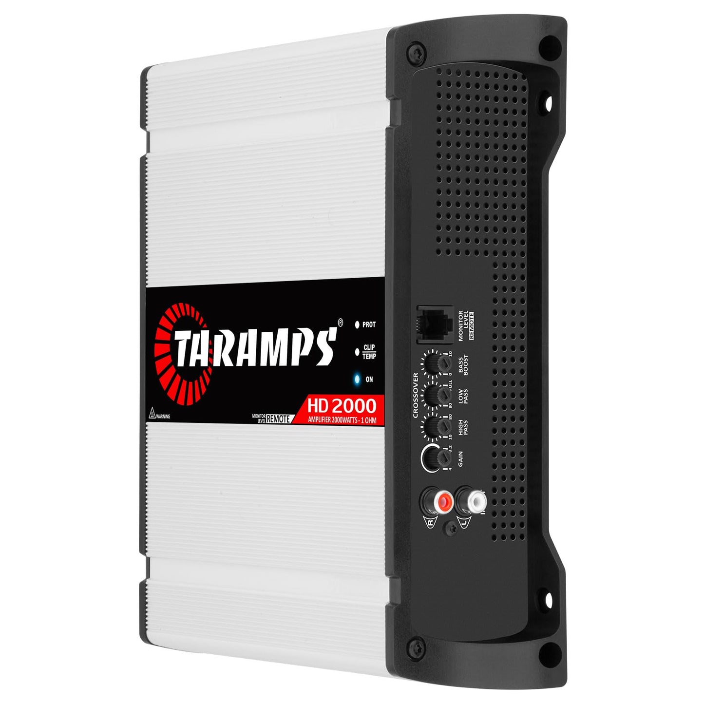 Amplificador Rango Completo Taramps Blanco con Monitor LED y Crossover Clase D de 2000 W RMS 1 Canal 1 Ohmio