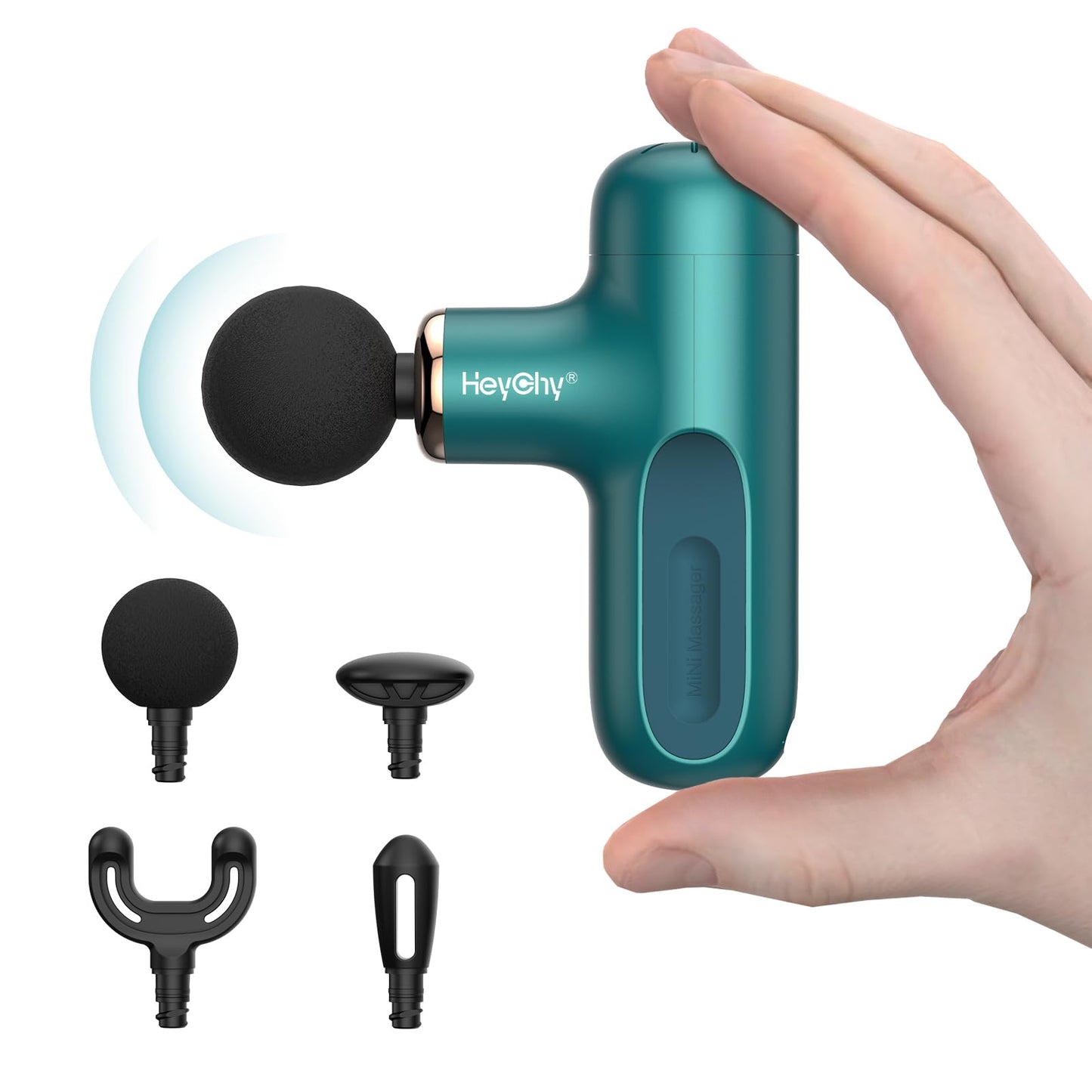 HEYCHY - Pistola de masaje súper pequeña, masajeador muscular de percusión, pistola de masaje deportiva compacta de viaje, masajeador portátil de mano para regalos de oficina para ella, hogar,