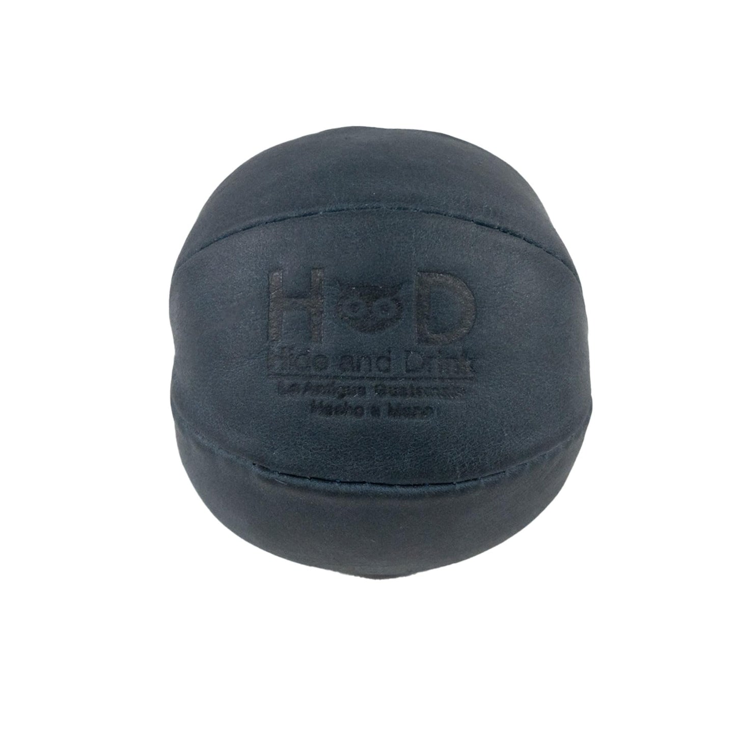 Hide & Drink, pelota de estrés hecha a mano de cuero de grano completo – Alivia el inquietud y la ansiedad, ejercicio de la mano con un juguete de tensión blanda, ideal para la oficina o la escuela, elegante, duradero (azul pizarra)