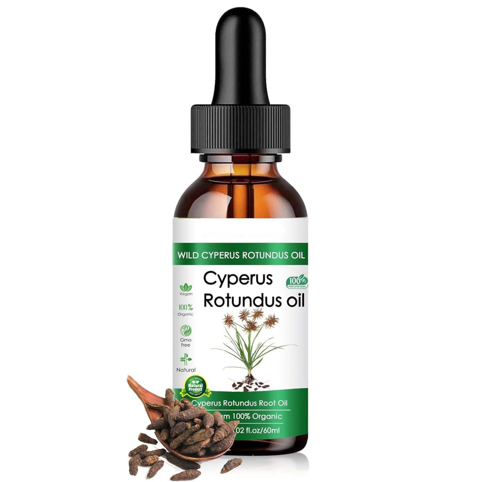 Aceite Orgánico Nutriente para Piel Radiante - Hierba de Nut Orgánica - 60ml.
