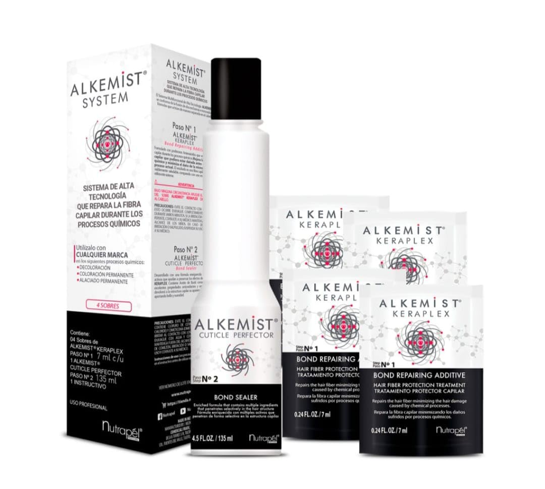 NUTRAPEL ALKEMIST SYSTEM KIT 135ML REPARA LA FIBRA CAPILAR DURANTE LOS PROCESOS QUÍMICOS