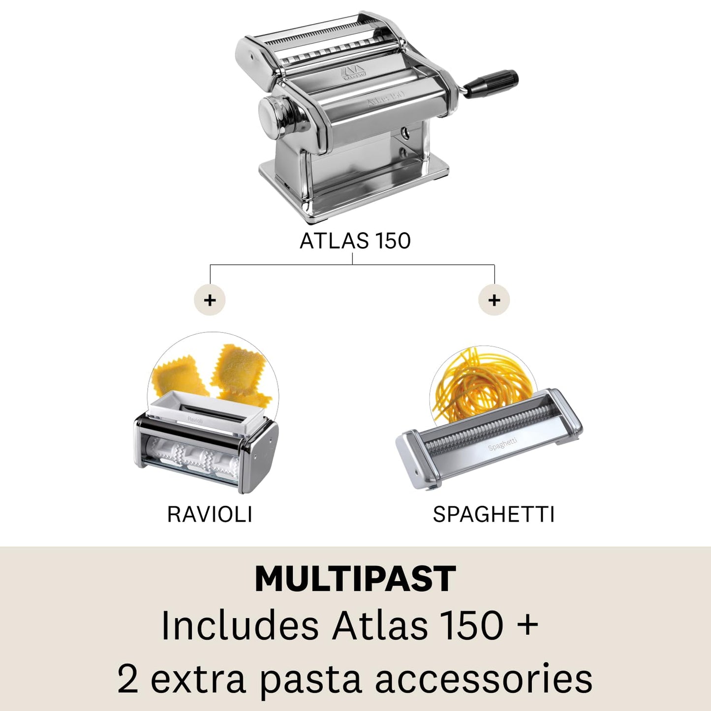 Marcato Atlas 150 - Juego de 4 máquinas de pasta