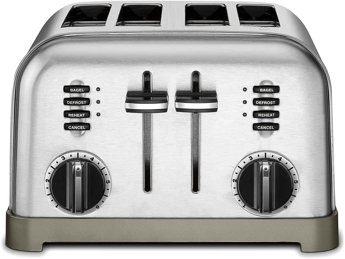 Cuisinart CPT-180 Tostador de Metal para 4 Panes, Stainless Steel
