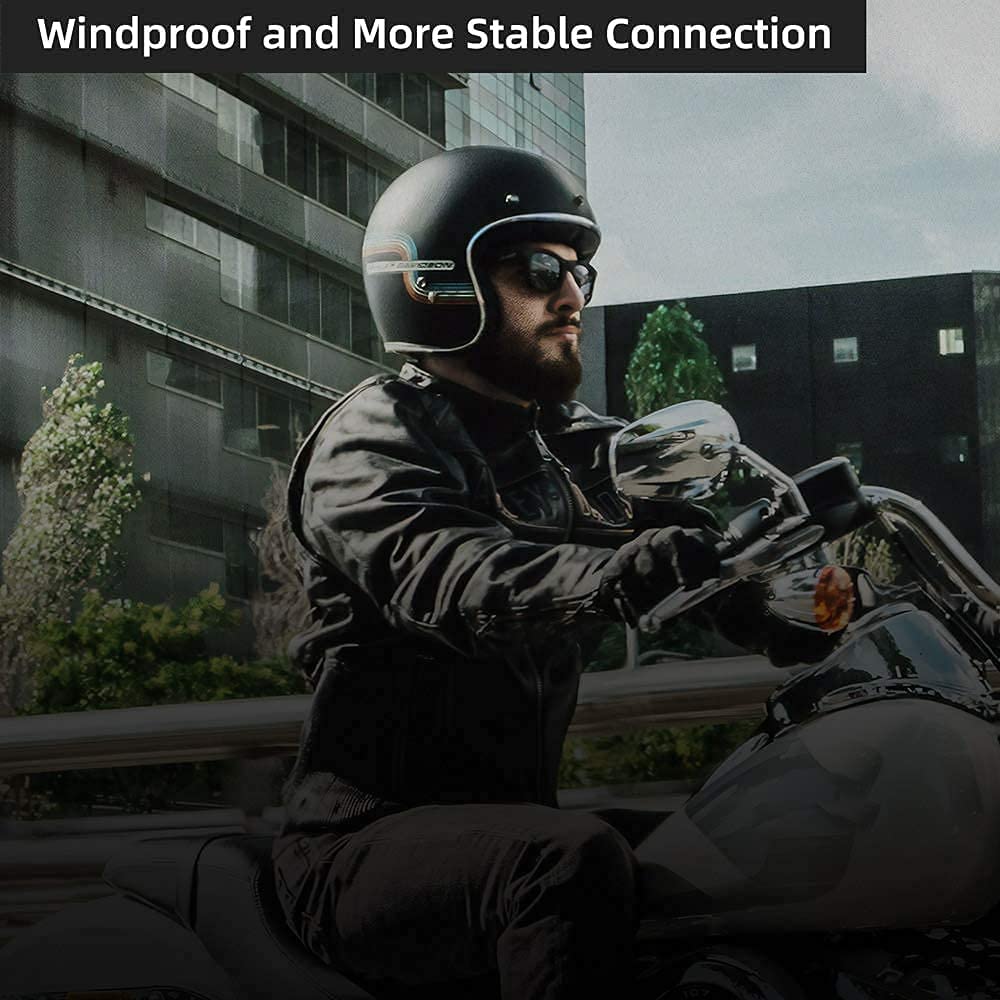 JZAQ - Casco de motocicleta con Bluetooth, auriculares para exteriores, auriculares deportivos impermeables, altavoces manos libres, control de llamadas de música, respuesta automática, 60 horas de