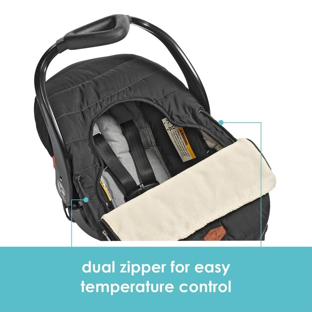JJ Cole - Funda de Asiento de Coche de Invierno para Bebé o Carriola, Con Forro Sherpa Cálido
