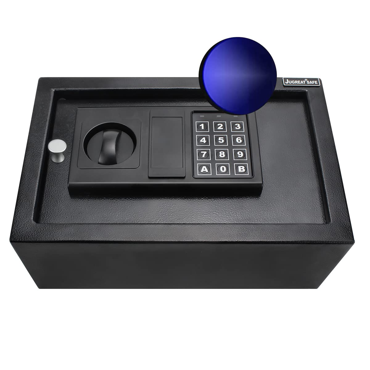 JUGREAT - Cajón de apertura superior con luz de inducción, seguridad digital electrónica, construcción de acero oculta con cerradura, para oficina en casa, hotel y negocios