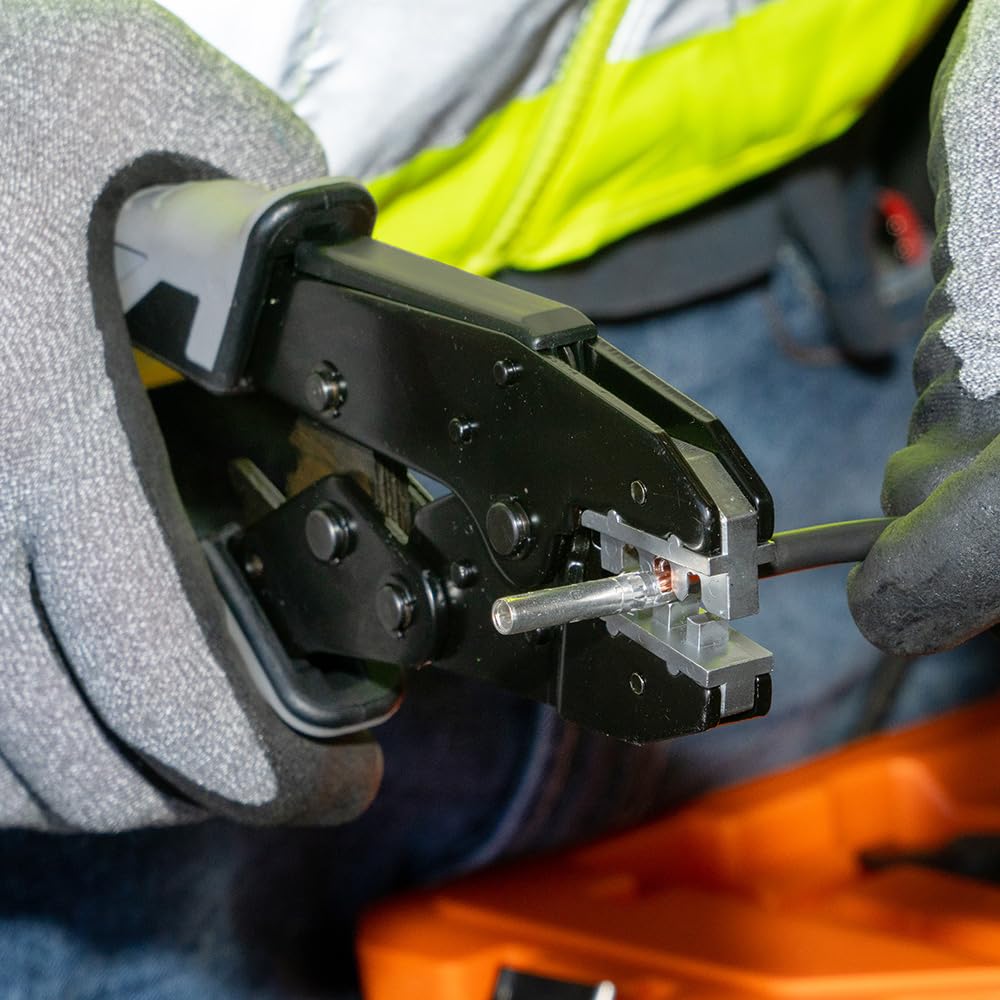 Klein Tools 92919S Juego de herramientas solares con cortador, pelador, engarzador, llaves y conectores fotovoltaicos para montaje e instalación de cables de panel solar