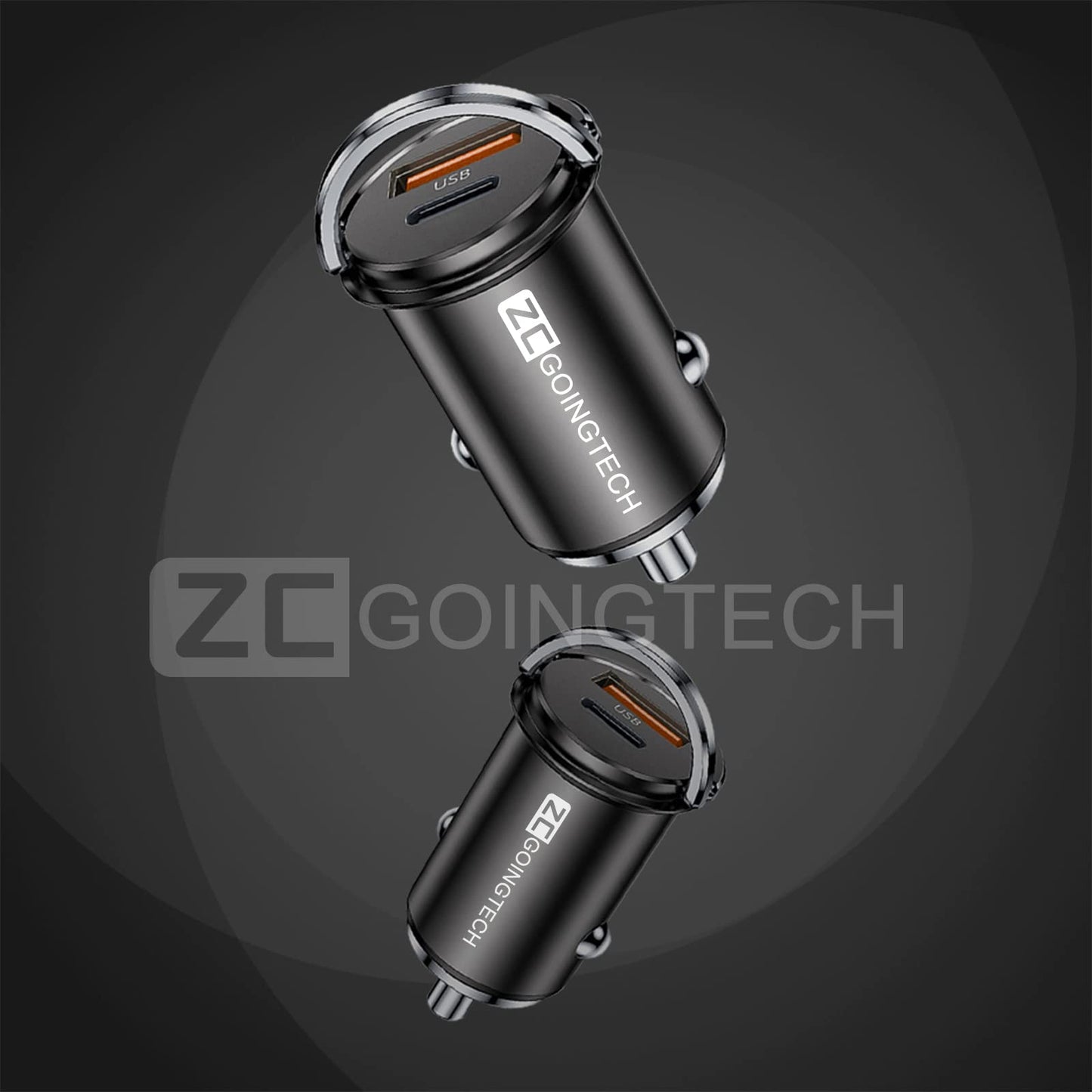 3en1 63W Fast Charger Cargador para Auto, Cargador de Coche,Carga Rápida Tipo C PD 45 W, Quick Charge QC 18W para Samsung S22 Ultra, S21 FE/S21+, para iPad Pro/Mini Redmi Xiaomi iPhone 14 Pro MAX