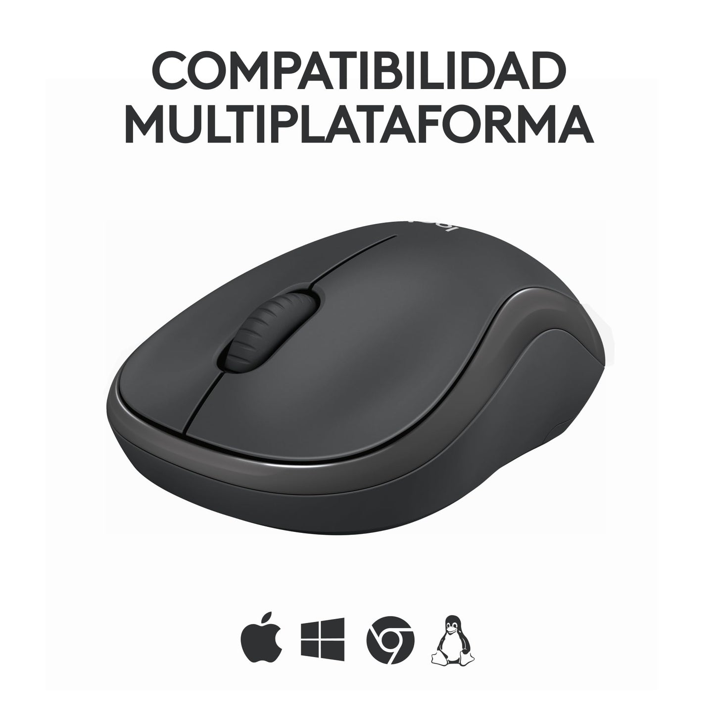 Logitech Mouse Bluetooth silencioso M240, inalámbrico, Compacto, portátil, Seguimiento Suave, batería 18 Meses, Windows, macOS, ChromeOS, Compatible con PC, Mac, laptops, Tablets - Negro