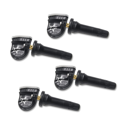 TPMS - Juego de 4 sensores de presión de neumáticos, TPMS sensor de presión de neumáticos para GM Bucik Cadillac Chevrolet GMC Pontiac 315Mhz Reemplazo# 13598771, 13598772, 13598773, 13589597,