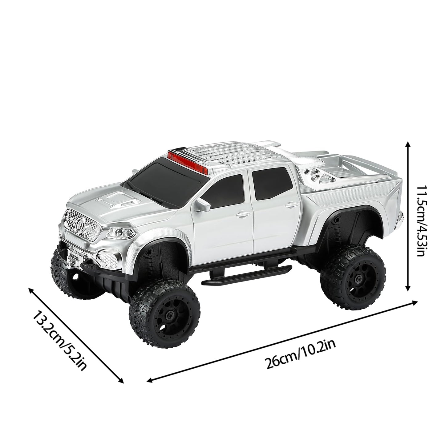 WSTER WS-X65 - Altavoz Bluetooth para camioneta todoterreno, color plateado