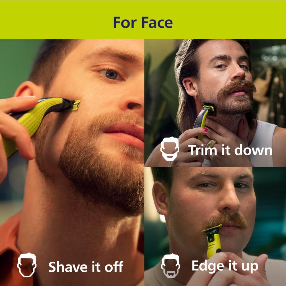 Philips Norelco OneBlade 360 Face + Body Hybrid Cortadora y afeitadora eléctrica QP2834/70