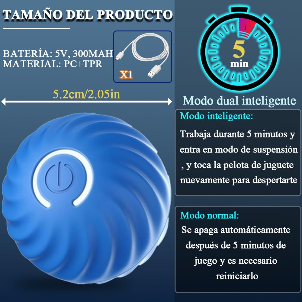 Pelota de Juguete Inteligente e Interactiva para Perro de Todos los Tamaños
