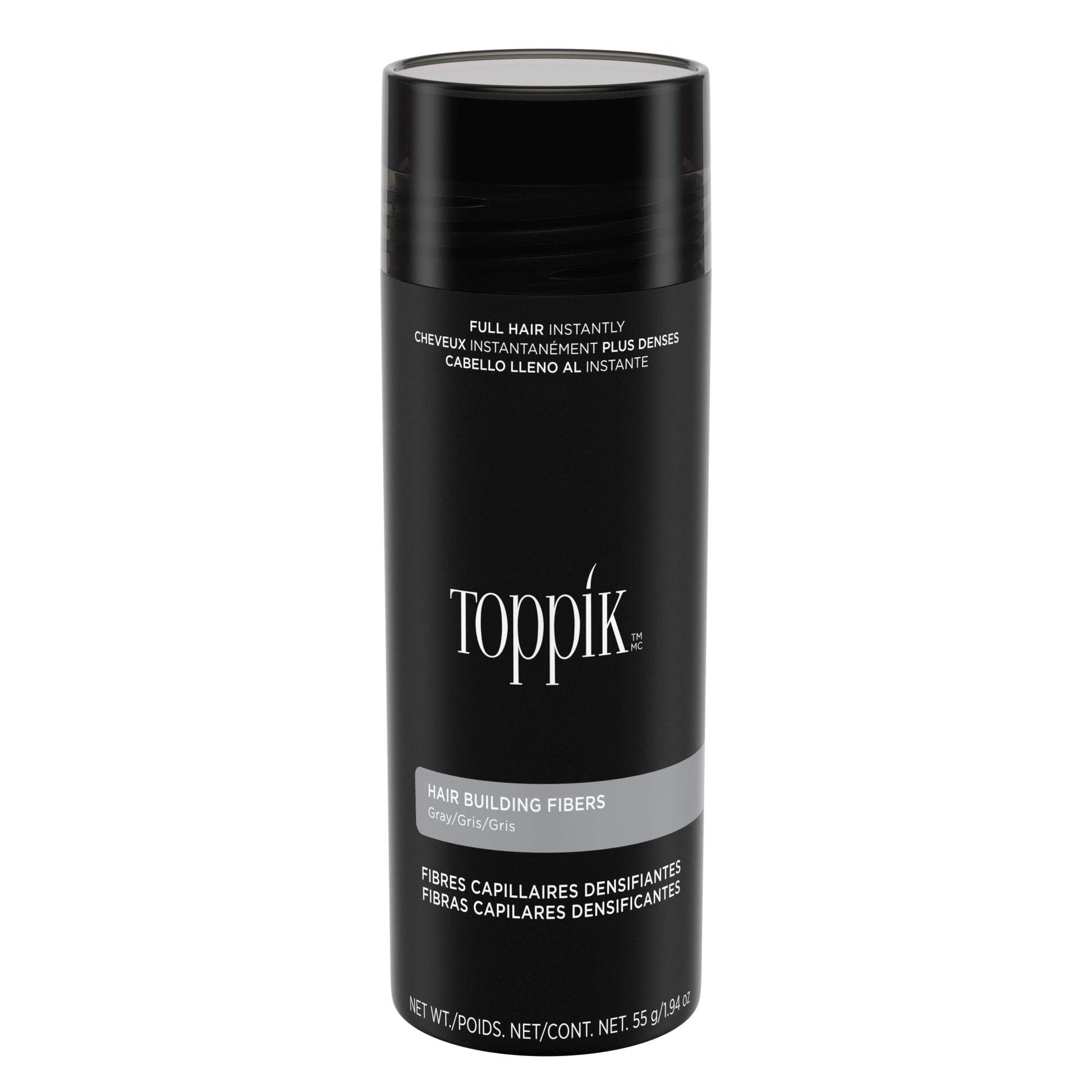 TOPPIK Fibras de construcción de pelo, Gris, 1.94 oz.