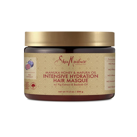 SHEA MOISTURE - Mascarilla hidratante intensiva para el cabello con miel de manuka y aceite de marfura, 12 onzas