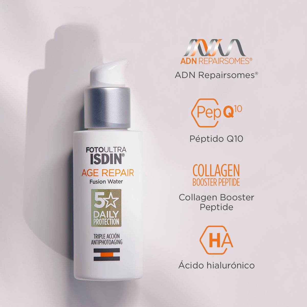 ISDIN FotoUltra Age Repair Fusion Water SPF 50 | Protector solar 50ml