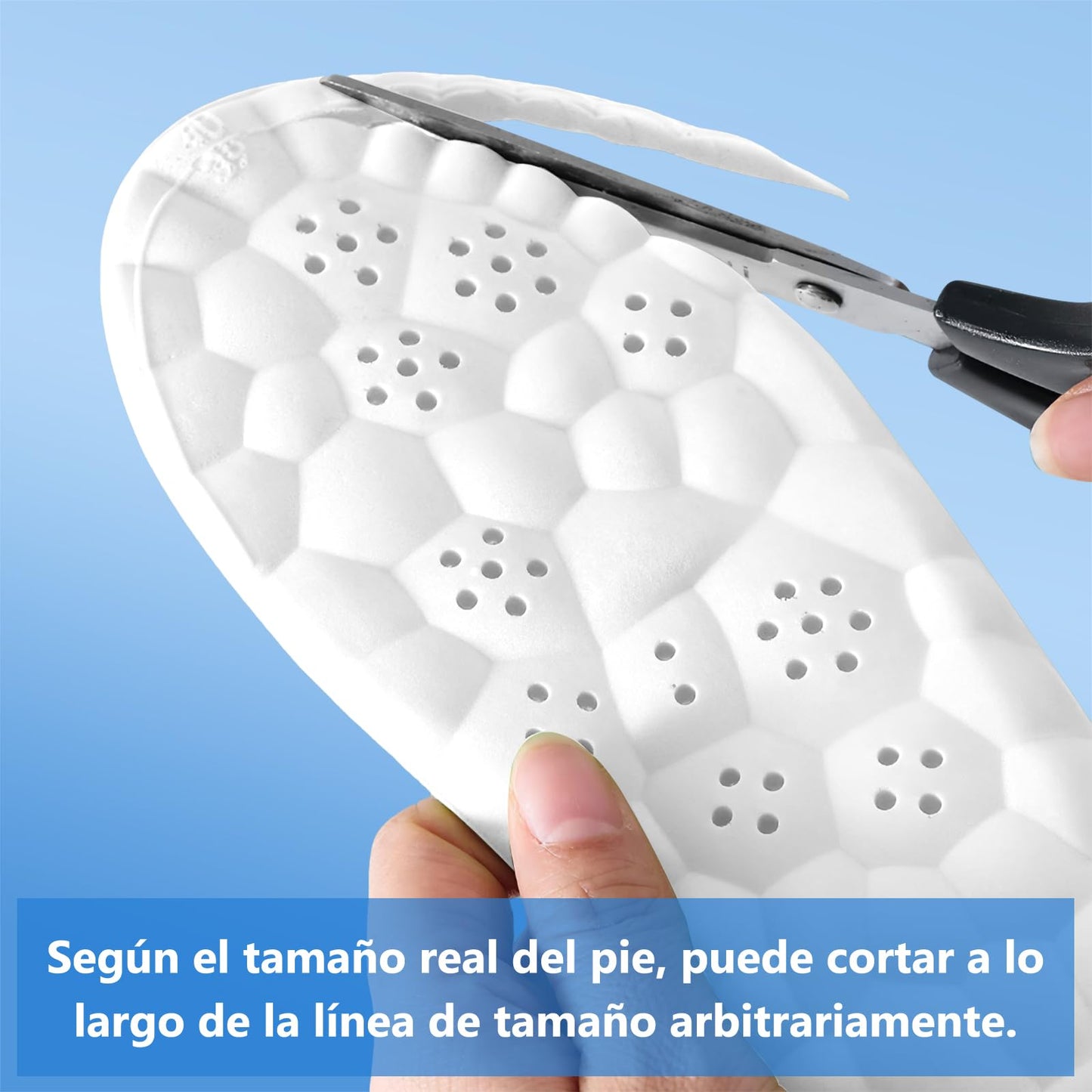 Plantillas Ortopédicas Unisex Espuma Viscoelástica Gris Alivio de Dolor 41/42