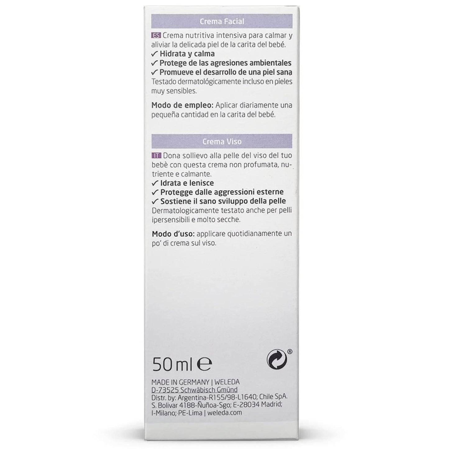 Crema Facial para Bebés Weleda Malva Bi