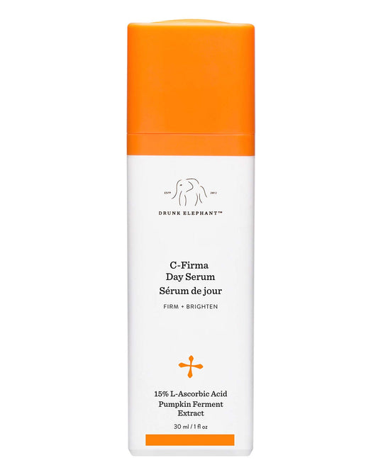 Drunk Elephant C-Firma Day Serum. Brightening and Tightening Gluten-Free Face Serum with 15 Percent Ascorbic Acid (1 ounce)