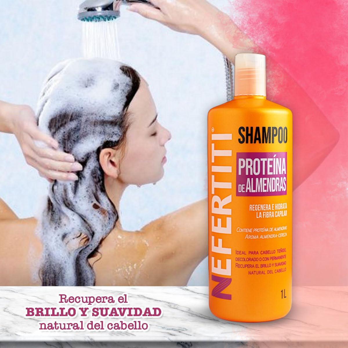 Shampoo Nefertiti Almendra Proteína 1 L