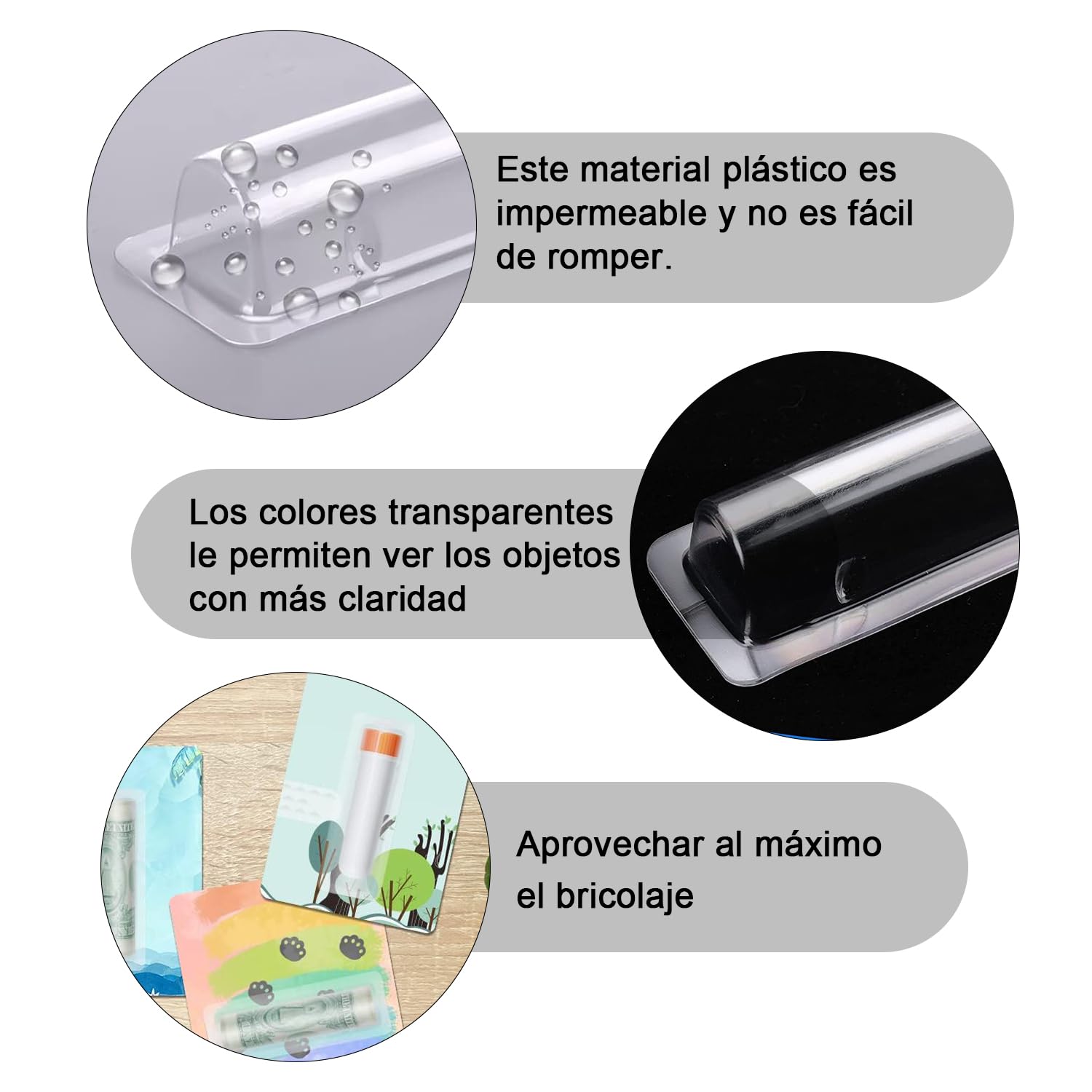 Pack de Bolsas Impermeables y Transparentes para Bálsamo Labial para Organizar y Proteger Productos