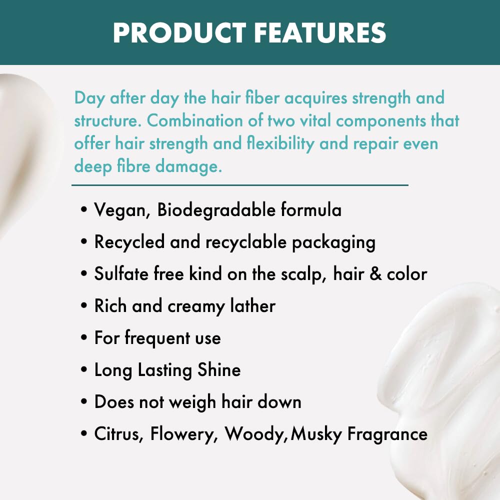Champú reparador de reconstrucción para cabello dañado con semillas de lino Alfaparf Milano 249ml - Sin sulfatos, parabenos ni parafina - Ideal para cabello tratado con color - Calidad de salón profesional