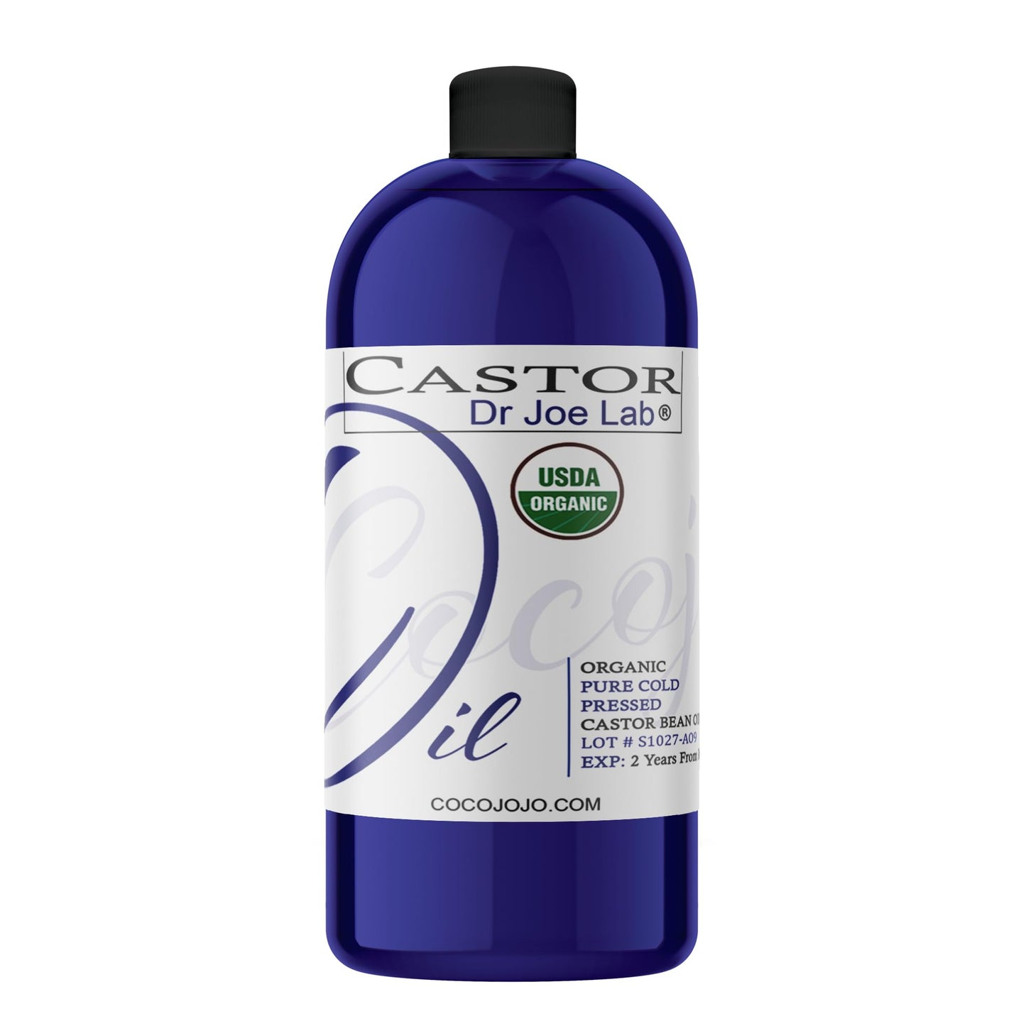 Castor Oil 32 oz USDA Organic Certified Cold-Pressed, 100% Pure, Hexane-Free Castor Oil - Ricinus Communis Moisturizing For Dry Skin Hair Care Eyelash