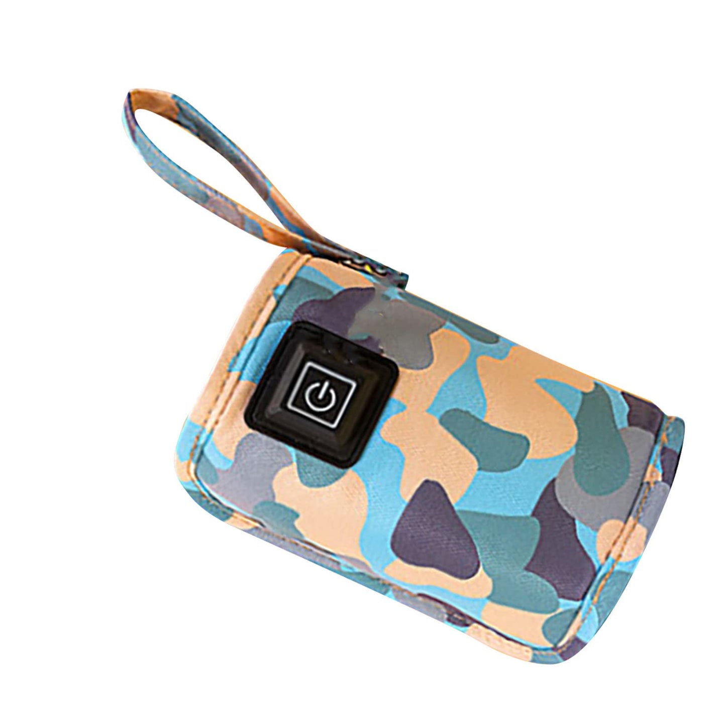 Bolsa térmica para biberones de bebé, con USB, tamaño ajustable, portátil, para exteriores, 5 V, 2 A, color azul