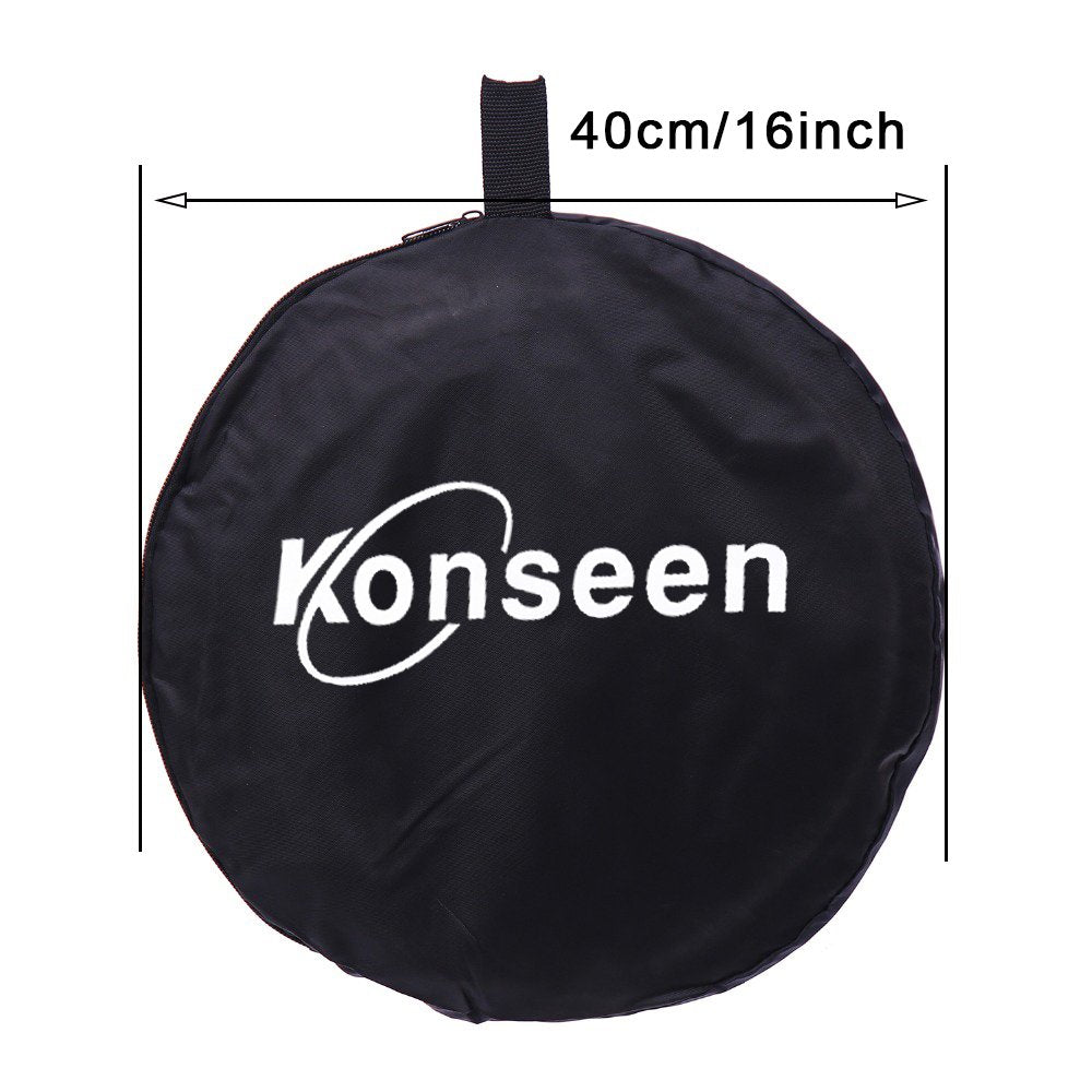 Fondo plegable 5 en 1 35 x 47pulgada Reflector Fotografía Estudio fotográfico Portátil plegable ovalado Reflectores de luz grandes / Difusor Kit de accesorios con estuche de transporte para cámara exterior Iluminación Vedio