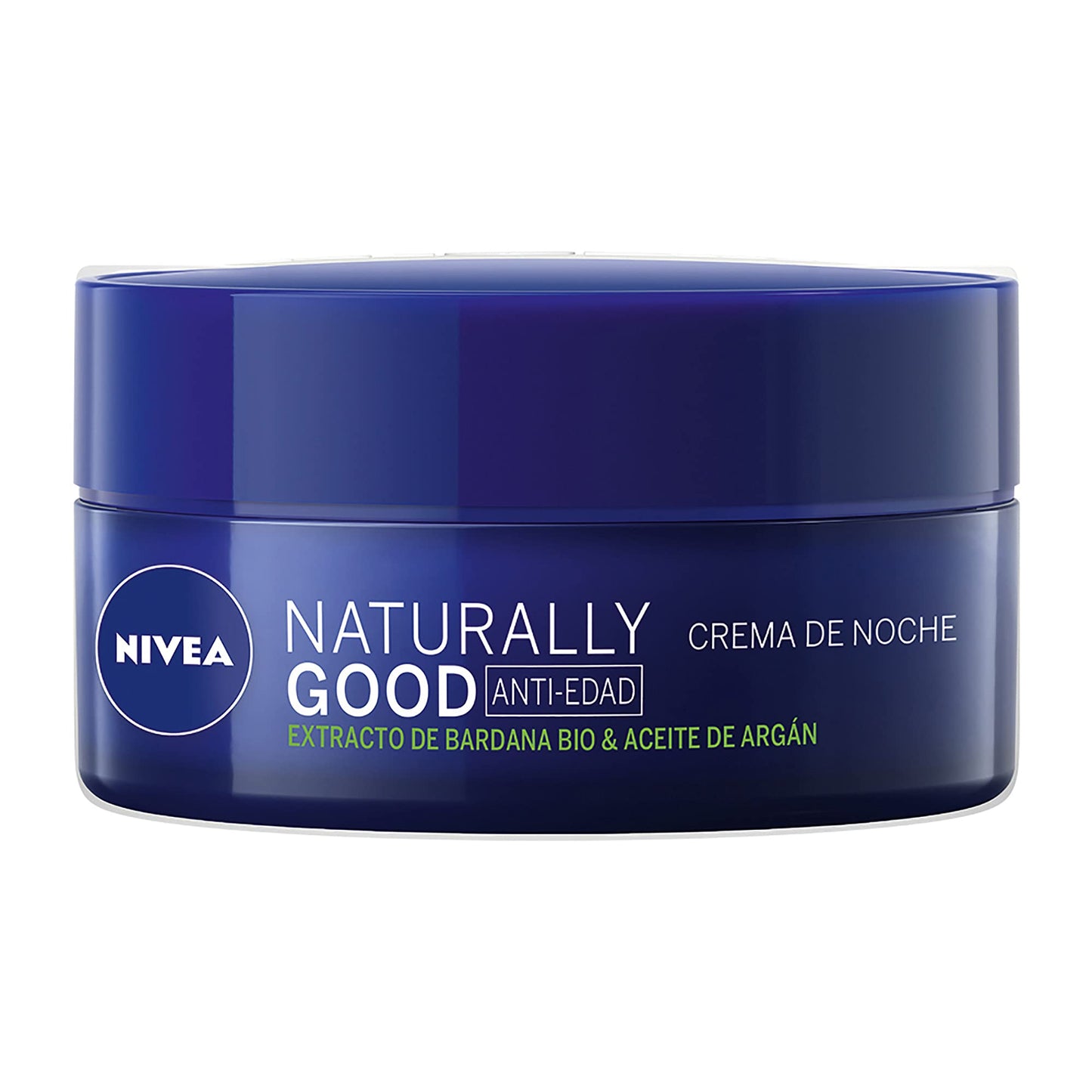 NIVEA Crema Facial Vegana Antiedad Naturally Good (50 ml), Tratamiento de Noche con Extracto de Bardana y aceite de Argán, ideal para Todo tipo de Piel
