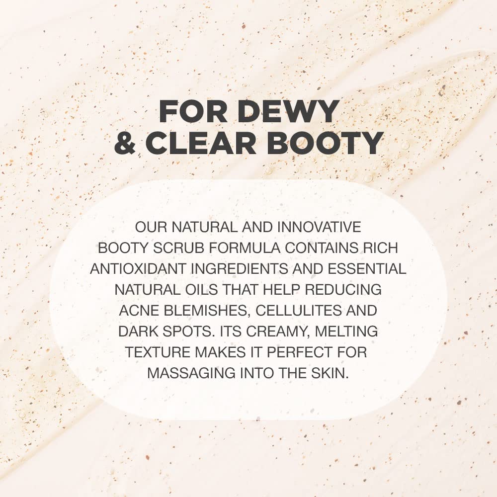Lavado exfoliante de glúteos y muslos | Exfoliante para glúteos para acné, celulitis, cabello encarnado, bikini y bulto de maquinilla de afeitar | Exfoliante calmante y calmante para pieles sensibles y propensas al acné | Formulado con extracto de romero,