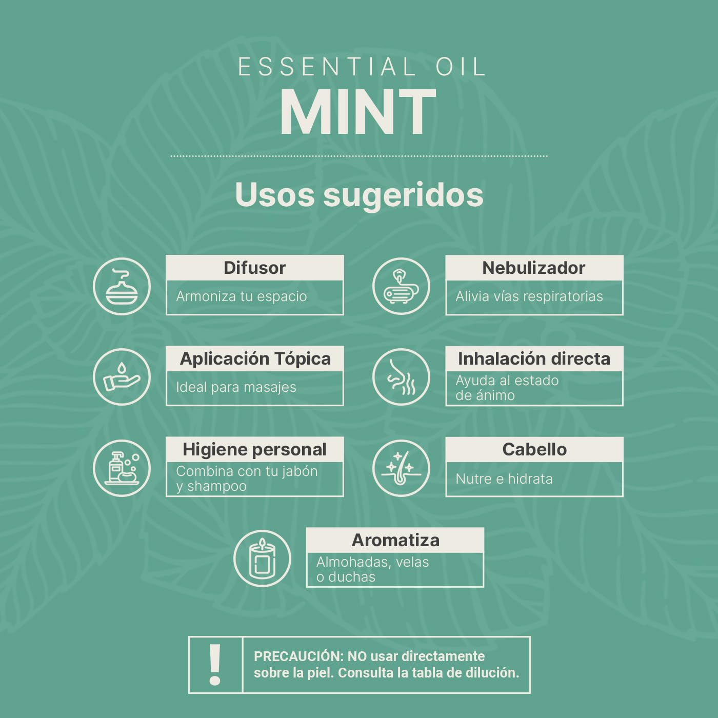 Aceite Esencial B Life Menta Aromalogía Ingredientes Puros 50 ml