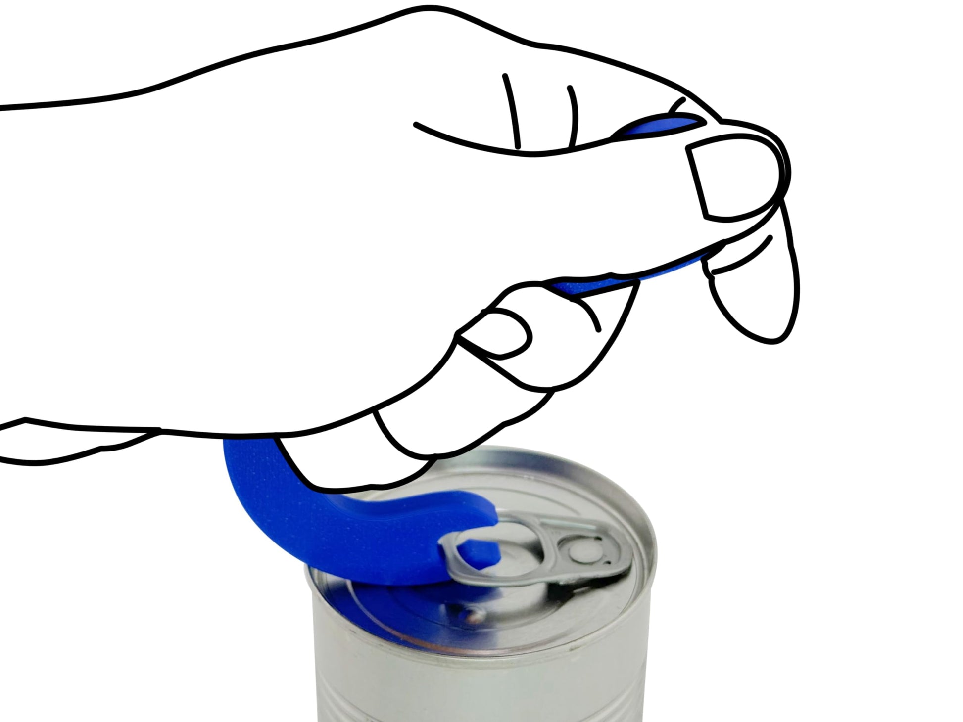 Abrelatas de Gancho Intulon Azul con Extractor Manual para Fácil Acceso a Latas