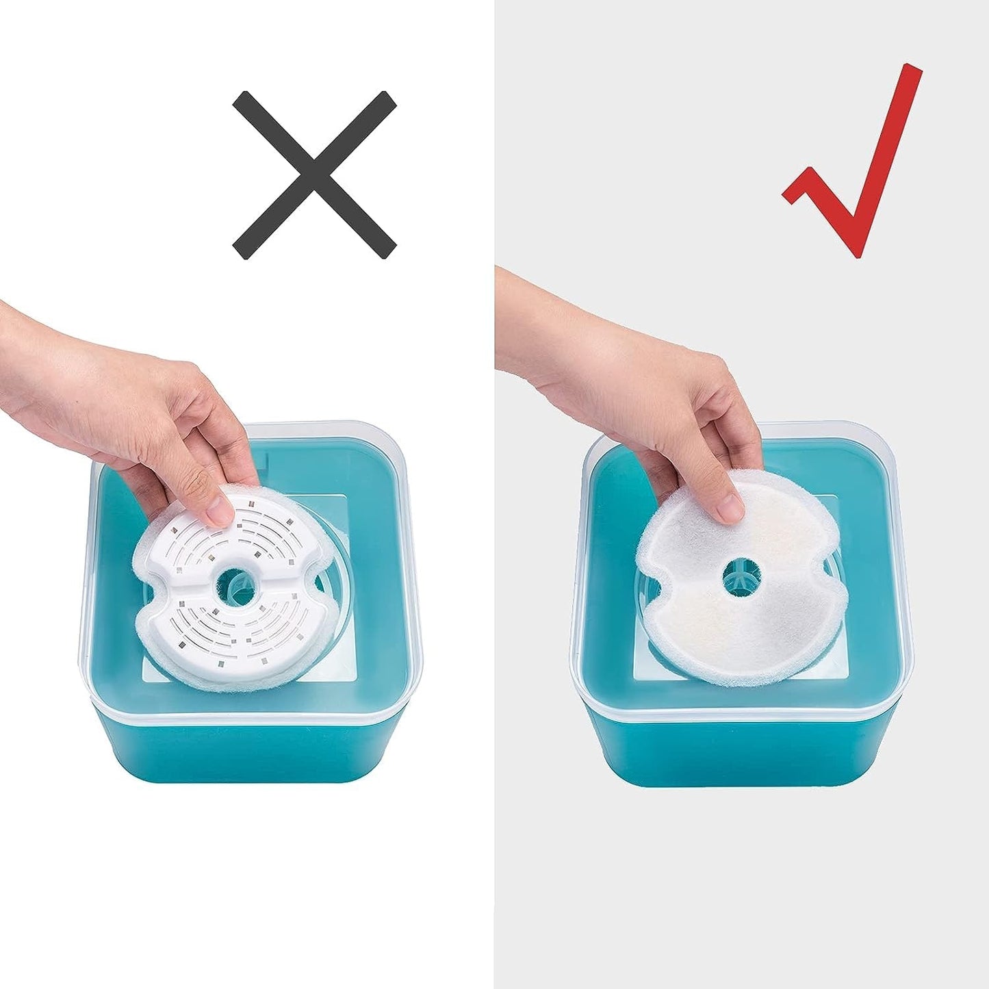Filtros bebedero para gato, Filtros de repuesto de carbón activado para fuentes de agua para mascotas, Sistema de Triple Filtracion, Reemplazo de filtro de fuente para mascotas. (4 paquetes)