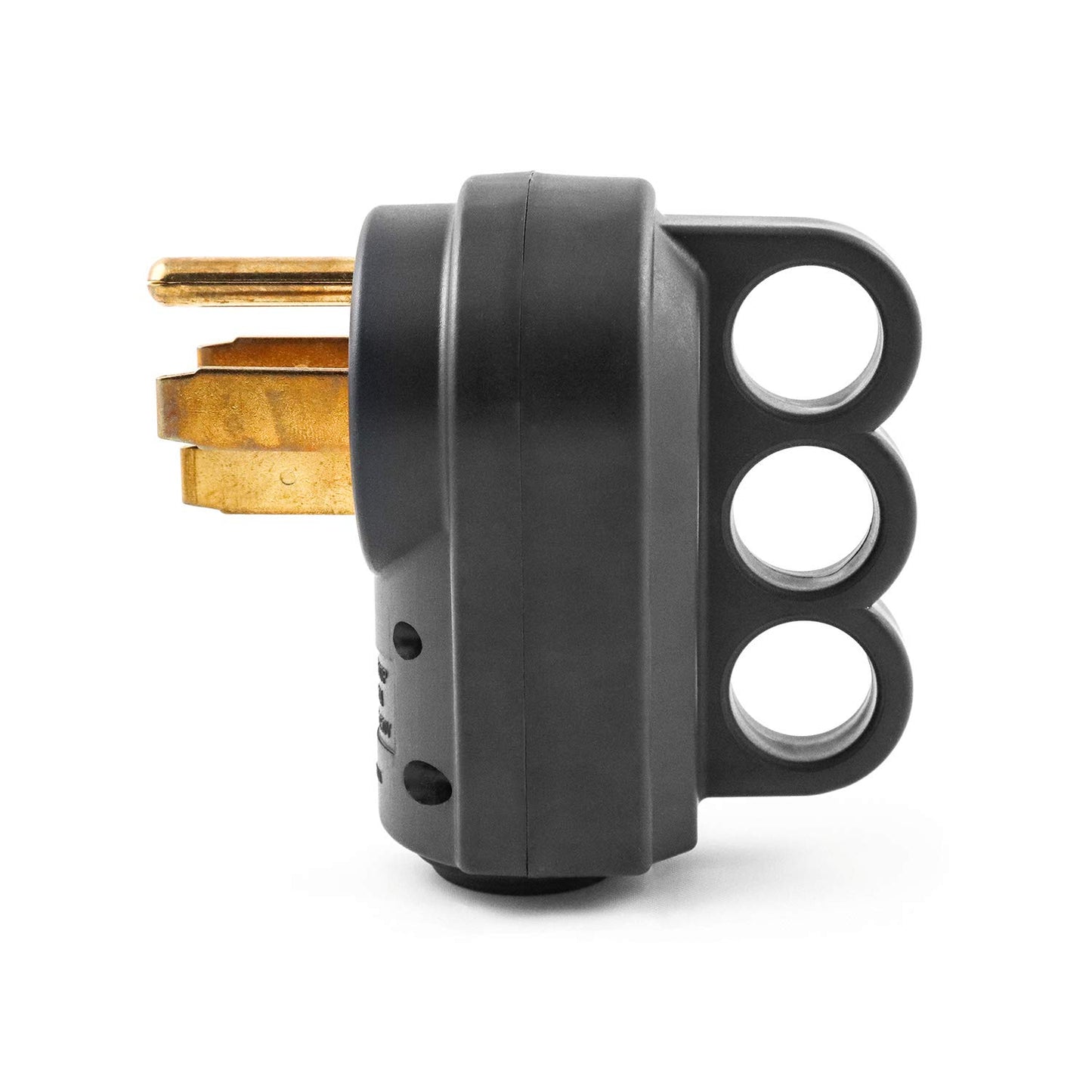 QWORK Nema 14-50P - Enchufe de repuesto para caravana macho de 50 amperios, 125/250 V con mango para remolque de caravana